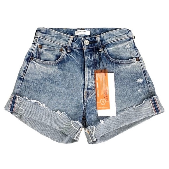 MOUSSY VINTAGE Upland Cut Off Denim Shorts SIZE 23 NWT - Picture 5 of 13